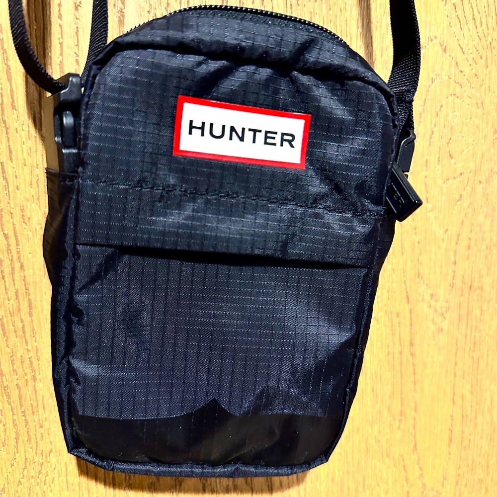 Hunter Boots Phone Bag In Black Nylon